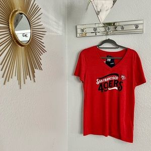 Red Short Sleeve 49niners NFL Shirt